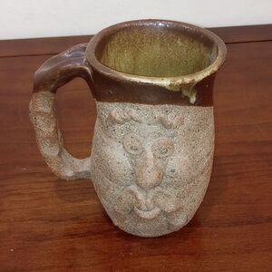 Vintage Robert Weiss Style Pottery Funny Face Mug